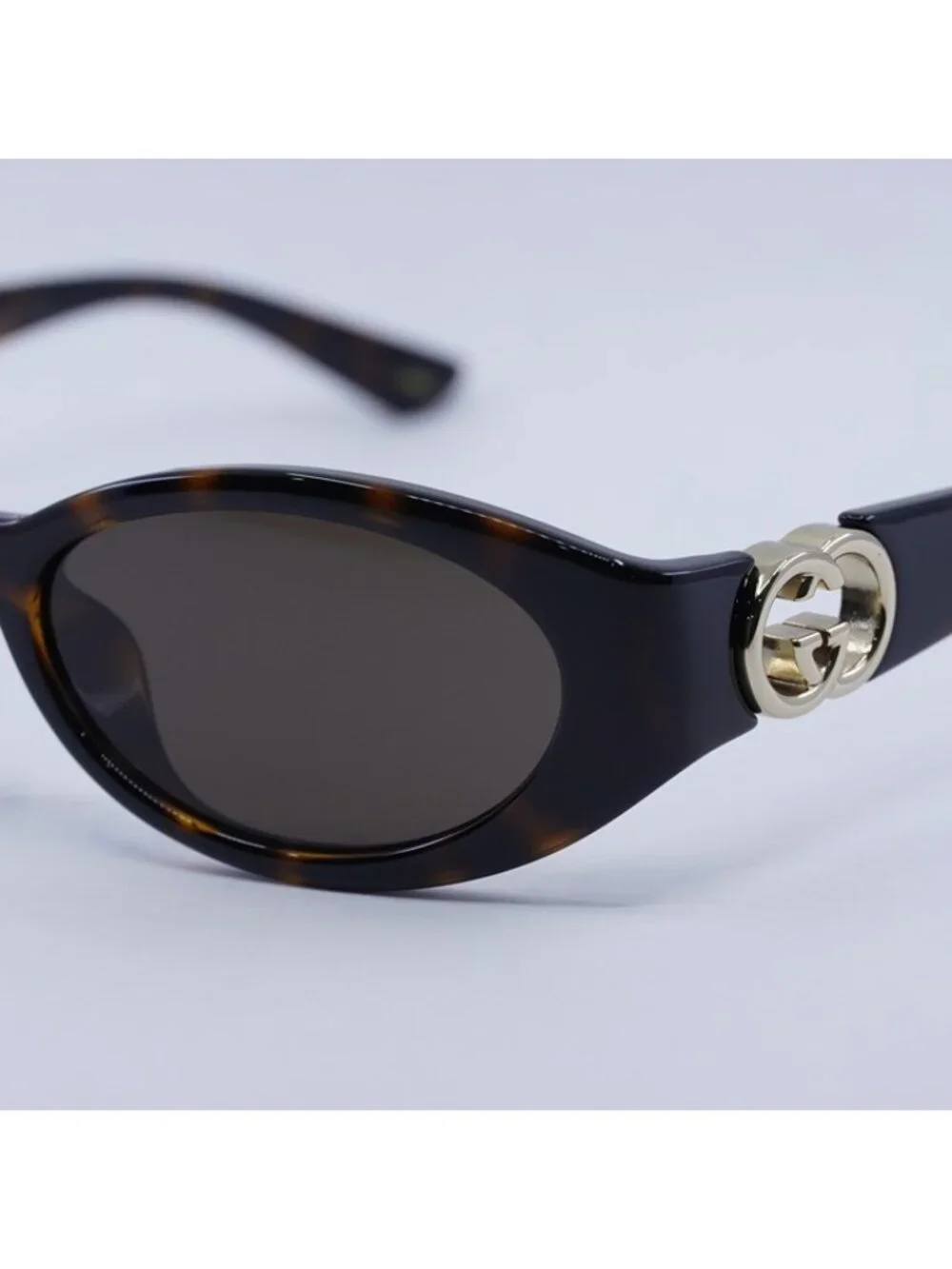 Gucci GG1662SA 002 Sunglasses Havana Oval Frame, Brown Lenses
